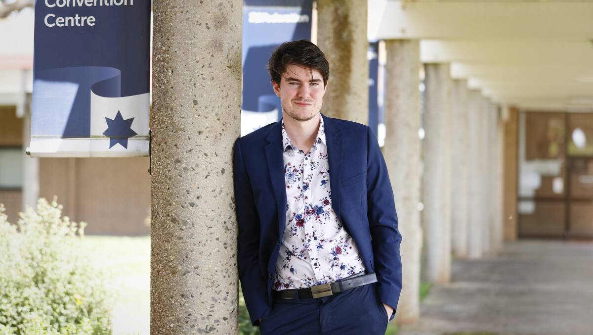 PATHWAYS: Jakob Lowry is working and studying a Bachelor of IT at Federation University after completing a Certificate III in Digital Media Technology at TAFE. Picture: Luke Hemer