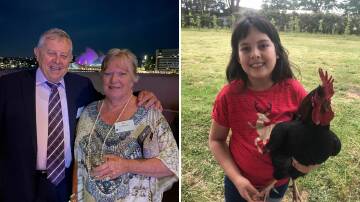 Barry Lambert AM and wife Joy at Epilepsy Action Australia (left), and granddaughter Katelyn, who was the catalyst for the Lamberts' foray into the world of medicinal cannabis. Photos: supplied