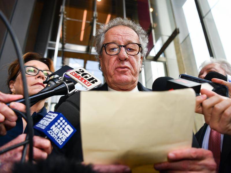 Geoffrey Rush said his defamation case had been "extremely distressing"and there were "no winners".