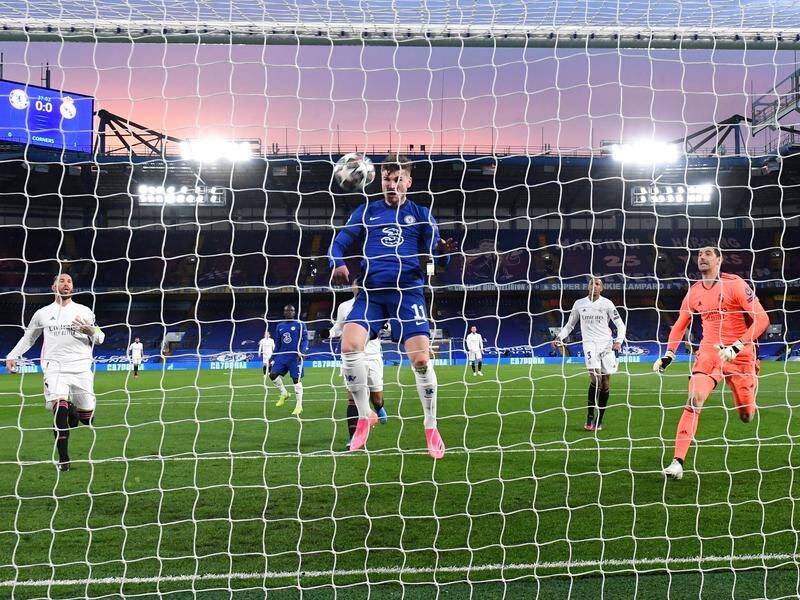 Timo Werner scores Chelsea's first in the 2-0 win over Real Madrid that sent them to the ECL final.