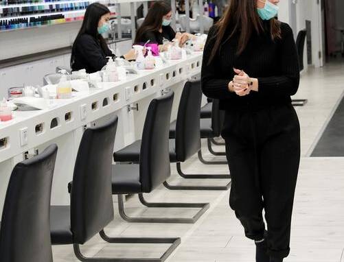 A nail salon was found to be operating during the forced business closures. File picture.