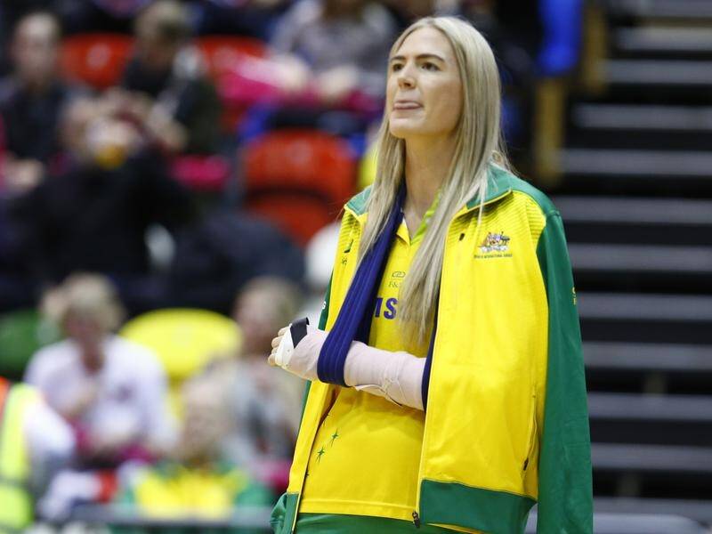 Caitlin Bassett's broken arm has healed and she's ready to play for the Giants.