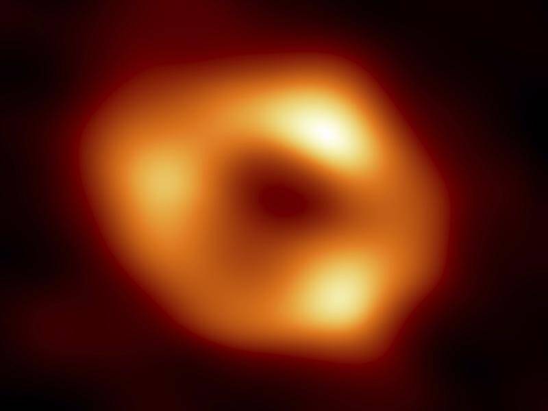 Astronomers have presented an image of the supermassive black hole at the centre of the Milky Way.