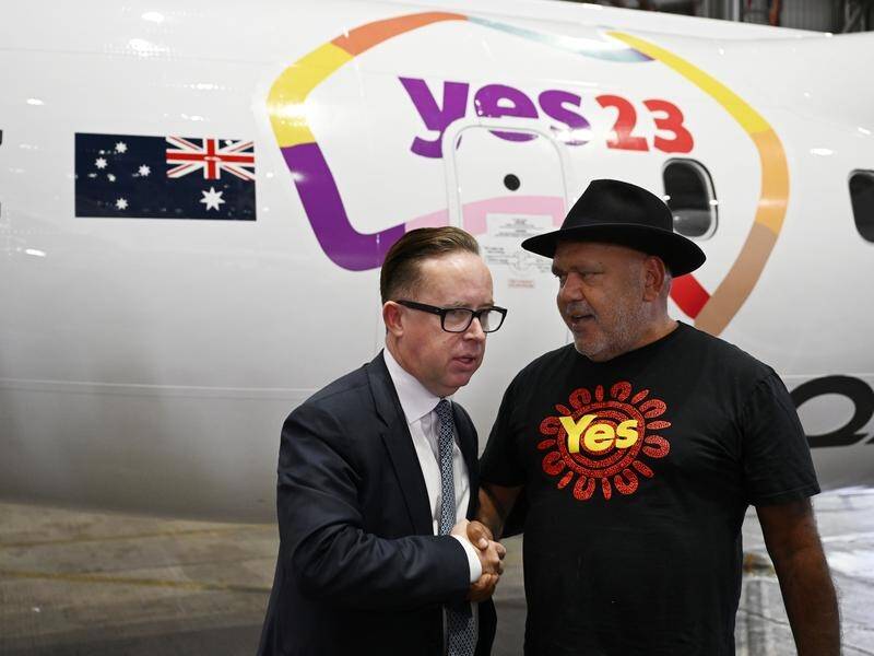 Qantas was among the companies that backed the Yes campaign during the Voice referendum. (Dean Lewins/AAP PHOTOS)