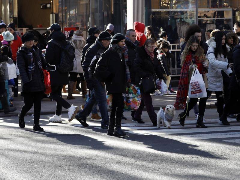 Bargain hunters were out in force in US cities on Black Friday in a sign of an improving economy.