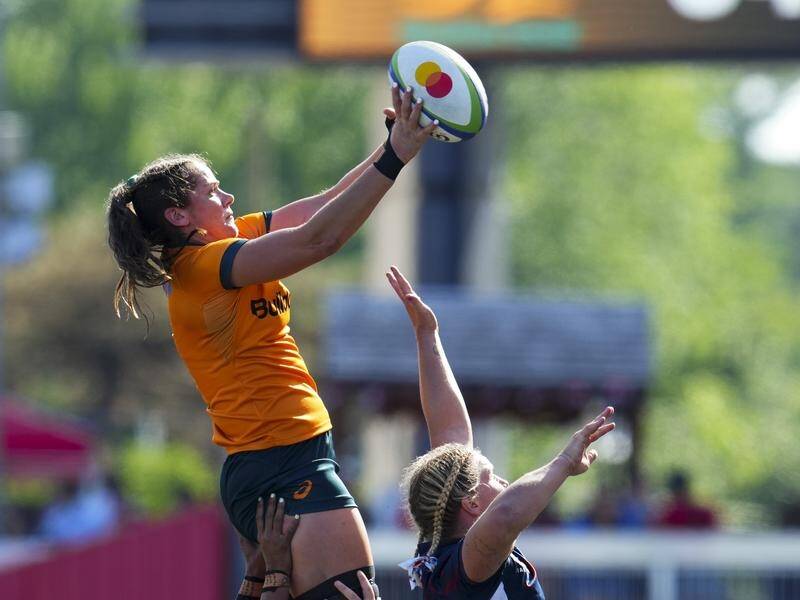Wallaroos skipper lock Michaela Leonard says her team have been told to back themselves in attack. (AP PHOTO)