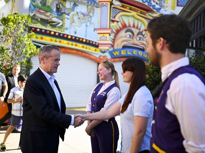 Bill Shorten was at Melbourne's Luna Park to pay tribute to workers who give up their weekends.