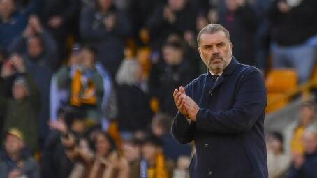 Tottenham's Ange Postecoglou has been given high praise by the coach considered the world's best. (AP PHOTO)