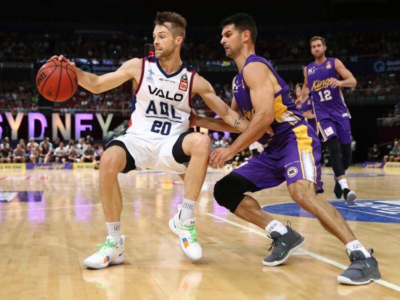 Adelaide 36ers captain Nathan Sobey (l) scored 16 points in the win over the Kings in Sydney.