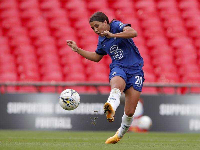 Sam Kerr put Chelsea on the brink of the Women's Super League title with her brace against Spurs.