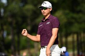 In-form Min Woo Lee has surged to the top of the leaderboard on day two of the Australian Open. (Dan Himbrechts/AAP PHOTOS)