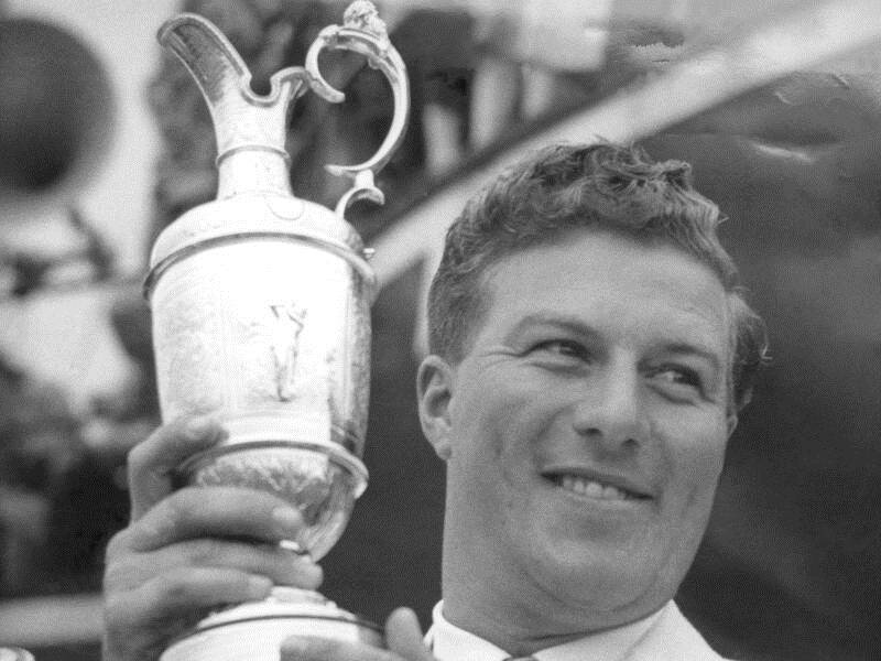A 24-year-old Peter Thomson after his first British Open win at Royal Birkdale in 1954