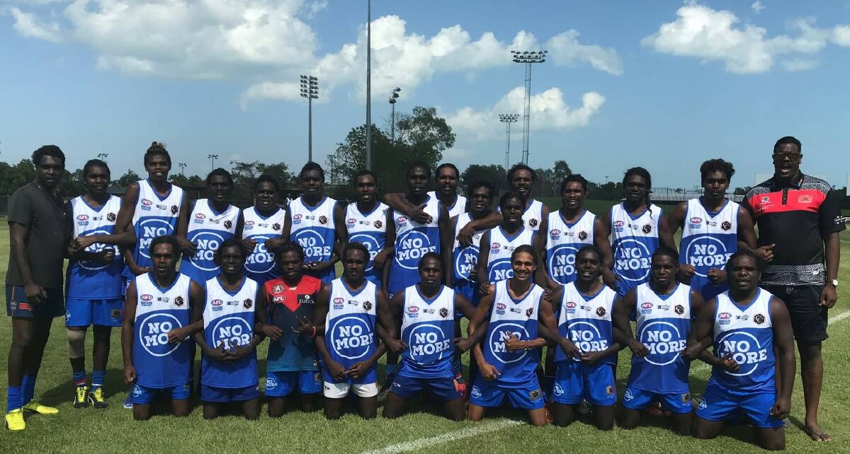 The Ngukurr team which took out 2019's Quitline Regional Challenge against other community teams in the Territory.