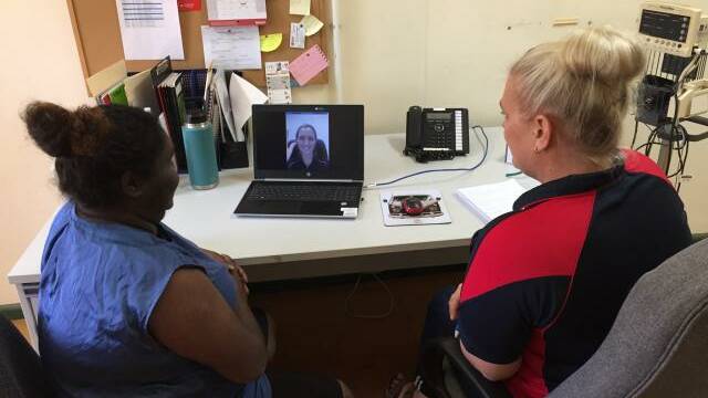 Telehealth requires at least three participants - a doctor at the other end, a client and the on-ground support worker.