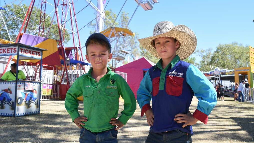 Blake and Charlie Cook traveled from Bauhinia Downs station 650km from Katherine for the 2019 show.