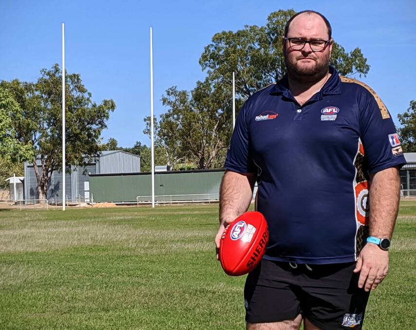 New AFLNT regional development manager for the Katherine region, Gavin May, at the Nitmiluk Oval today.