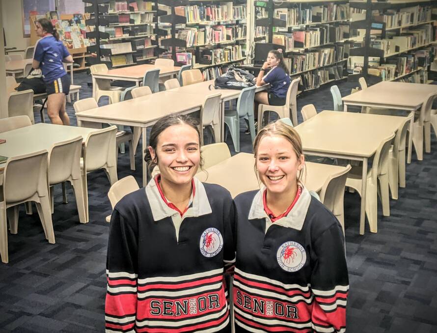 Katherine High School Year Twelve students Jaimie Bryant and Silvana Goldbach-Eggert say any library upgrade must suit the needs of students.