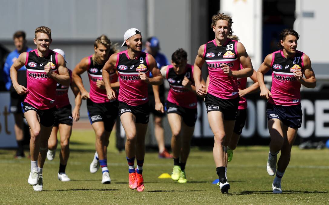 ALL SET: The Western Bulldogs prepare for this Saturday's grand final against Melbourne in Perth. Photo: Dylan Burns/AFL Photos via Getty Images