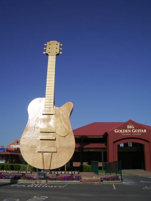 Tamworth is famous for its Big Golden Guitar and country music festival. Picture: supplied.