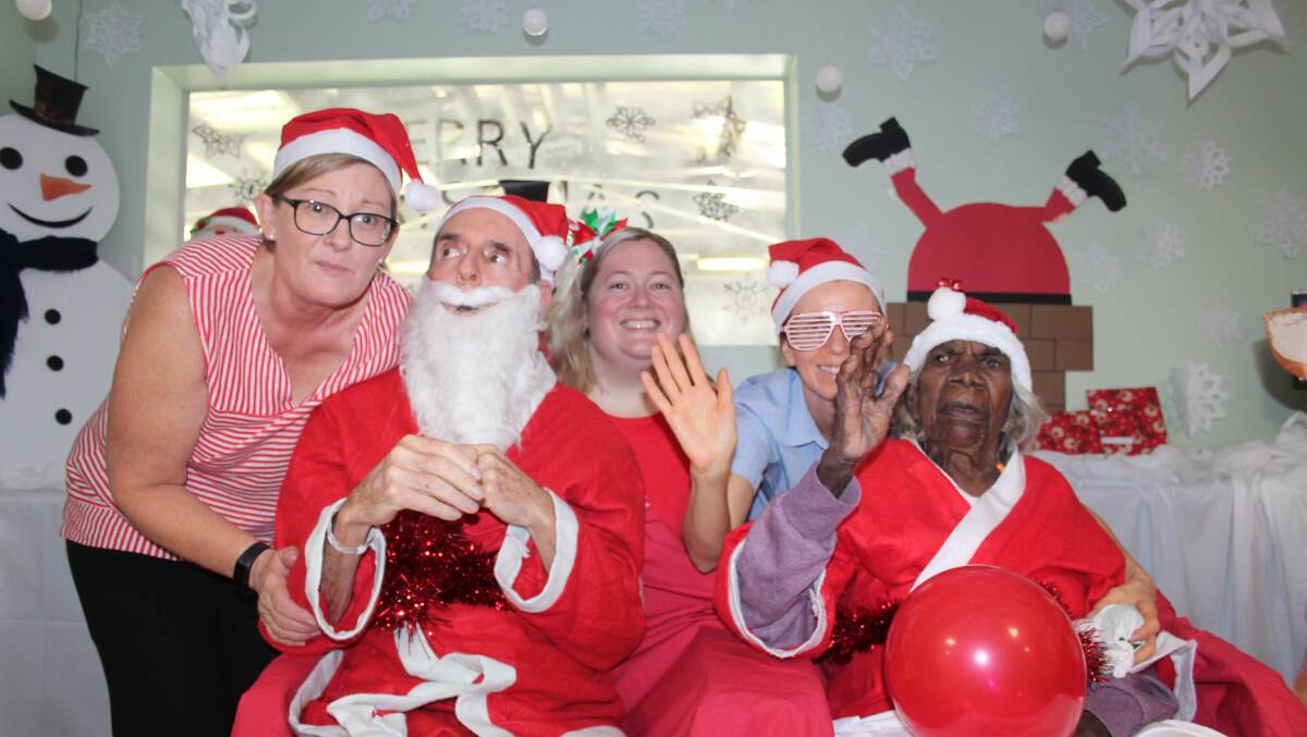 JINGLE BELLS: Special mentions went to the Jack Rooney ward where two patients dressed up as Santa and Mrs Claus.