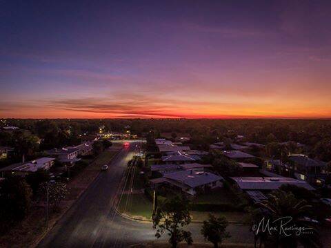 Sunset over Katherine town last night. 