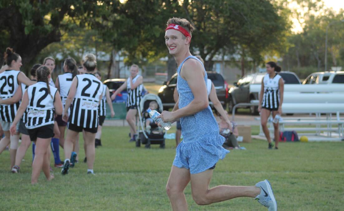 Tindal boys play footy in dresses | Gallery