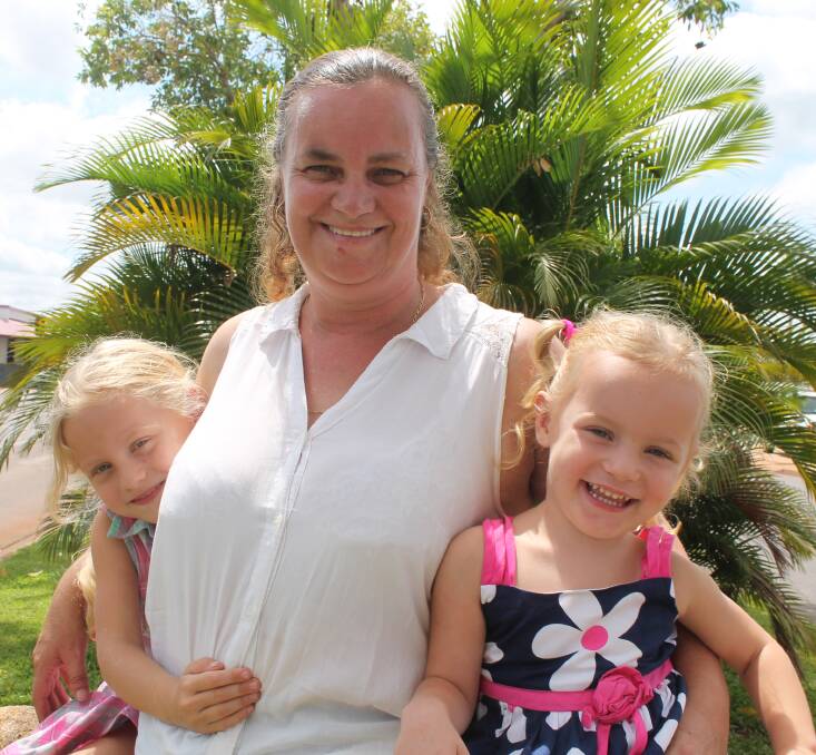 MOTHER'S LOVE: Chris Tyrell gave birth prematurely to her daughters Rhegan and Keeley.
