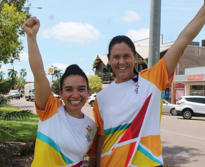 GO GIRLS: Mary Ann Frogley and Wendy Robinson from Katherine will be taking part in  the Queen’s Baton Relay. 