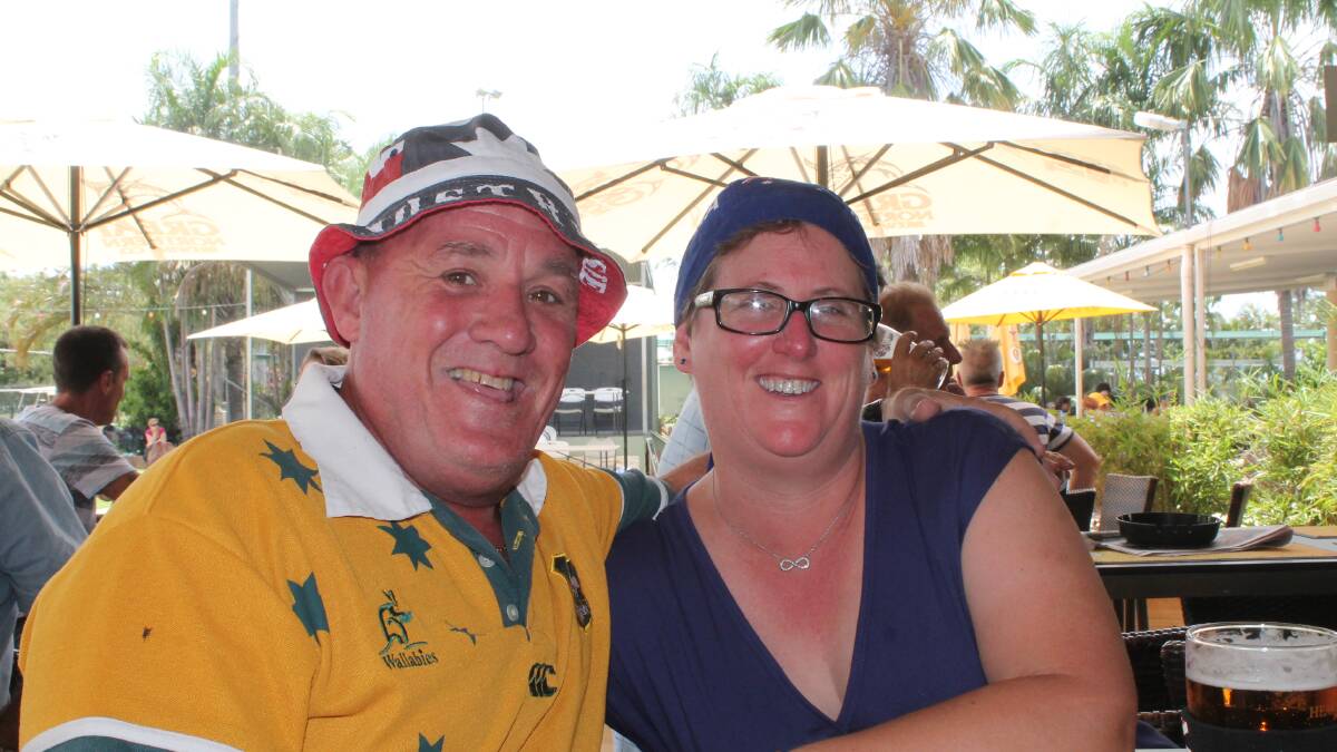 NATIONAL DAY: Robert and Emma Perkins were dressed in appropriate Aussie style outfits to join in the Australia Day festivities at the Country Club last year.