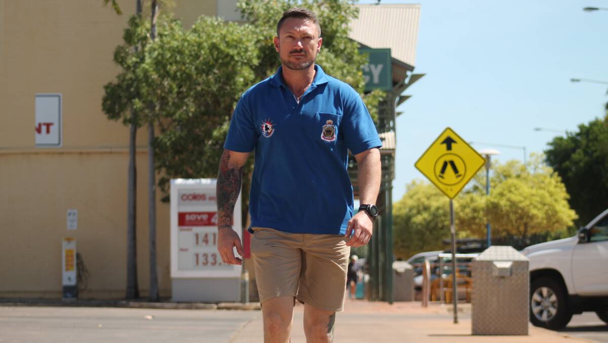 LONG WALK: Darwin man Kirby Stocks spent 13 years in the Defence Force and will be walking to Katherine for PTSD awareness.