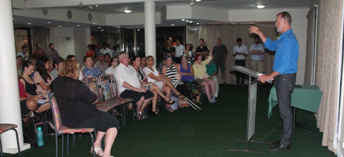 TOWN MEETING: More than 50 people went along to speak to NT Senator Nigel Scullion last night. 