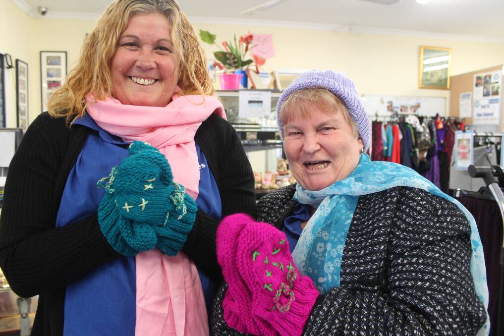 WINTER TIME: St Vincent de Paul women Margaret Rogers and Karen Roughton said winter clothes have been flying off the racks.