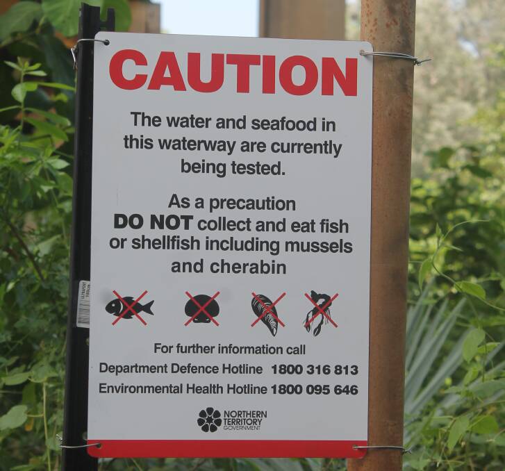 Last year the health department erected PFAS contamination warning signs along the Katherine River, telling people not to eat fish from the river. 