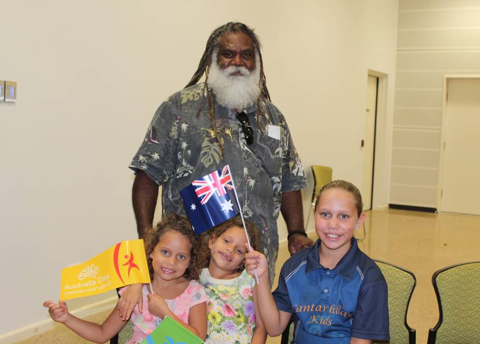 NATIONAL DAY: The Godinymayin Yijard Rivers Arts and Culture Centre welcomed Norm, Bethany, Norah and Ruby Rosas to celebrate Australia Day last year. 