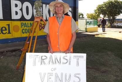 Licensed surveyor Nannette Helder helped people to enjoy the six-hour progress of Venus' transit across the sun.